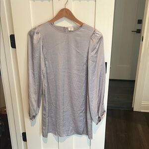 Aritzia Soft Purple Long Sleeve Mini Dress